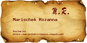 Marischek Rozanna névjegykártya